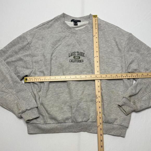 Lake Tahoe graphic crewneck sweatshirt gray Forever21 M - Picture 5 of 5